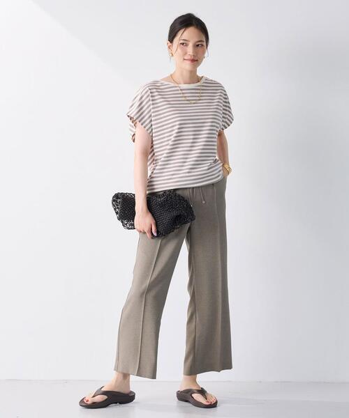 【矢野未希子さん着用】トラップウエストフレアスリーブカットソ―Tシャツ