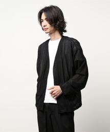 ATLANE 透かし編みニットソーVネックカーディガンボレロ