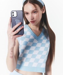 CHUCK／CHECK CROPニットVEST　2280030