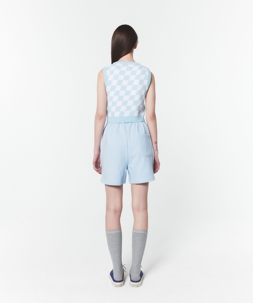 CHUCK(チャック)の「CHUCK/CHECK CROPニットVEST 2280030(ベスト・レディース・ライトブルー・FREE)」の6枚目の写真