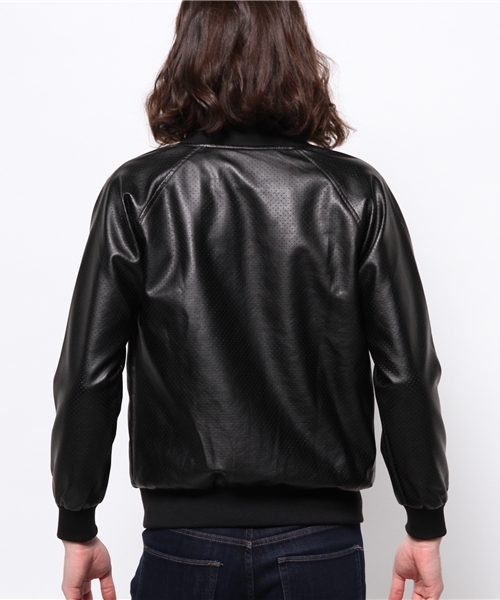 OUTLET（アウトレット）の「【WHO'S WHO gallery】VZレザーブルゾン（ブルゾン・メンズ・ブラック/ネイビー/ホワイト・LARGE/MEDIUM）」の6枚目の写真