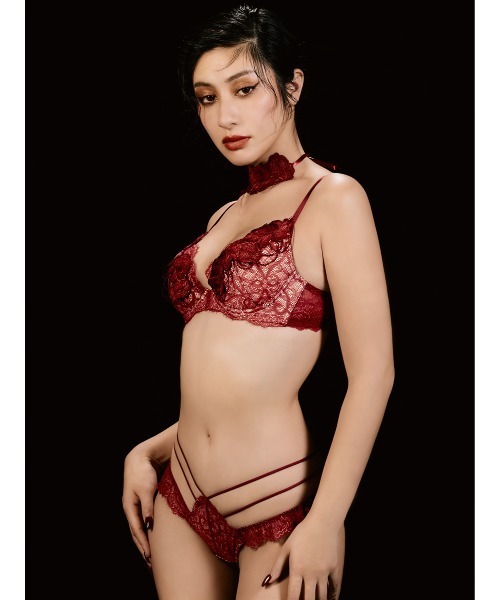 LINGERIEAM（ランジェリアム）の「ライラジュエル グラマーアップ ブラ（ブラジャー・レディース・ブラック/ボルドー・C70/C75/B65/C65/D65/B70/B75/D75/D70）」の8枚目の写真