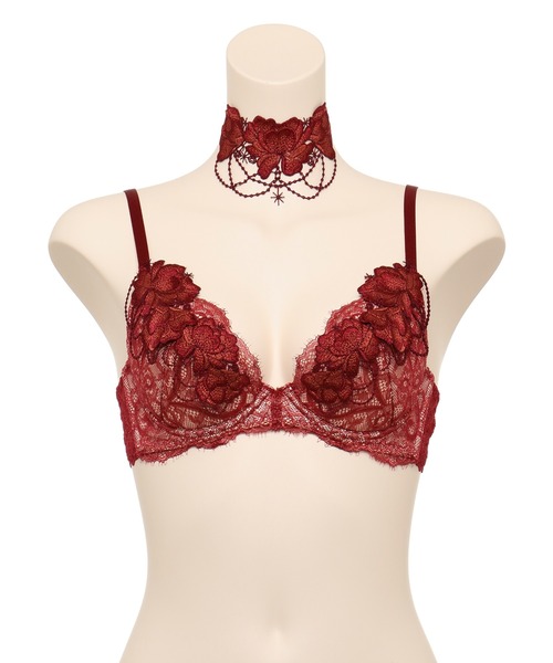 LINGERIEAM（ランジェリアム）の「ライラジュエル グラマーアップ ブラ（ブラジャー・レディース・ブラック/ボルドー・C70/C75/B65/C65/D65/B70/B75/D75/D70）」の10枚目の写真