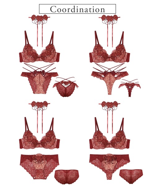 LINGERIEAM（ランジェリアム）の「ライラジュエル グラマーアップ ブラ（ブラジャー・レディース・ブラック/ボルドー・C70/C75/B65/C65/D65/B70/B75/D75/D70）」の19枚目の写真