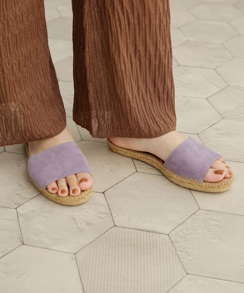URBAN RESEARCH DOORS（アーバンリサーチドアーズ）の「CALZANOR　SUEDE SANDAL（サンダル・レディース・ブラック/ラベンダー・38/36/37）」の3枚目の写真