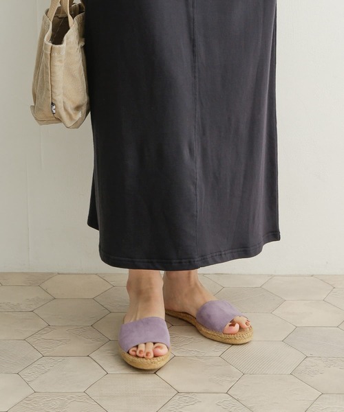 URBAN RESEARCH DOORS（アーバンリサーチドアーズ）の「CALZANOR　SUEDE SANDAL（サンダル・レディース・ブラック/ラベンダー・38/36/37）」の6枚目の写真