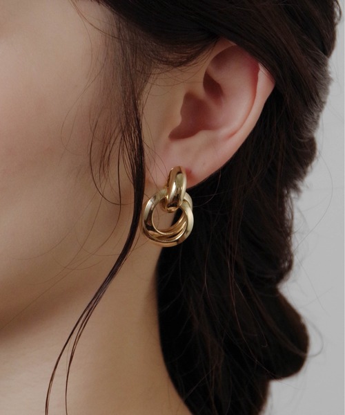 YU-KA : コネクトフープピアス（ピアス（両耳用））｜yu-ka