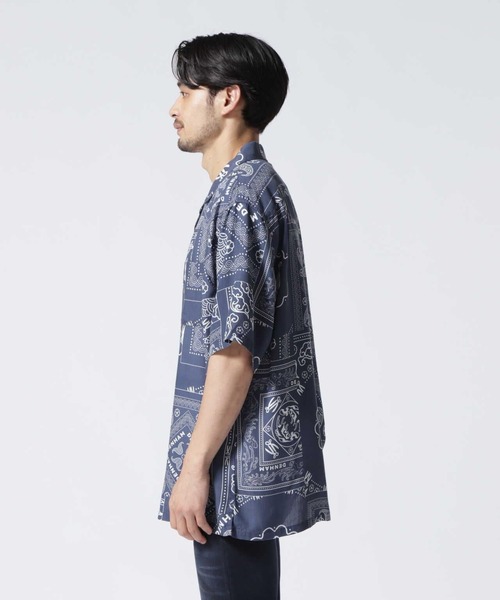 DENHAM(デンハム)の「DENHAM/デンハム/BOWLING BANDANA BLUE SHIRT(シャツ/ブラウス・メンズ・ネイビー・SMALL/MEDIUM/X-LARGE/LARGE)」の3枚目の写真