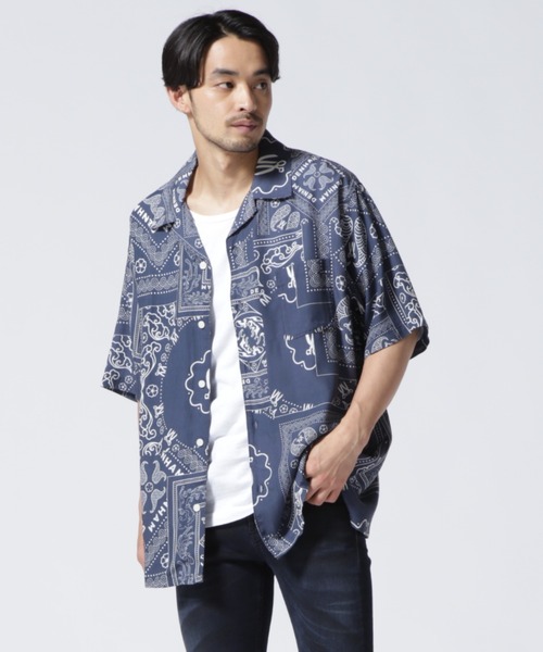 DENHAM(デンハム)の「DENHAM/デンハム/BOWLING BANDANA BLUE SHIRT(シャツ/ブラウス・メンズ・ネイビー・SMALL/MEDIUM/X-LARGE/LARGE)」の1枚目の写真