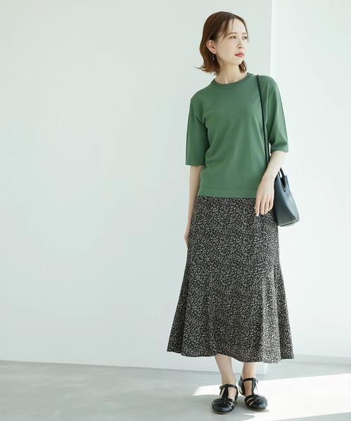 ROPE' PICNIC（ロペピクニック）の「小花柄マーメイドスカート（スカート・レディース・ホワイト/ブラック/イエロー・38/36）」の13枚目の写真