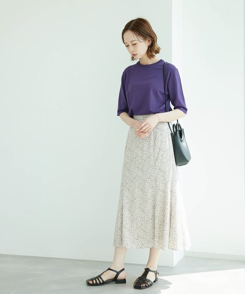 ROPE' PICNIC（ロペピクニック）の「小花柄マーメイドスカート（スカート・レディース・ホワイト/ブラック/イエロー・38/36）」の14枚目の写真