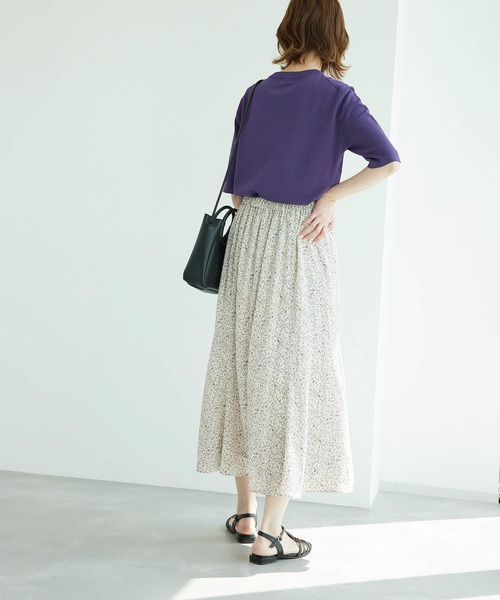 ROPE' PICNIC（ロペピクニック）の「小花柄マーメイドスカート（スカート・レディース・ホワイト/ブラック/イエロー・38/36）」の15枚目の写真