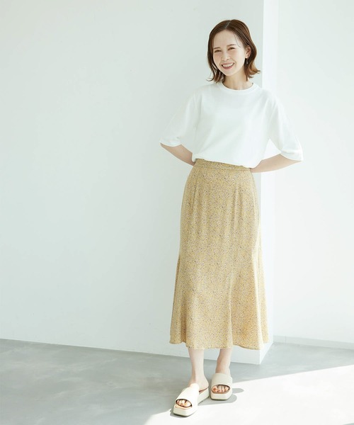 ROPE' PICNIC（ロペピクニック）の「小花柄マーメイドスカート（スカート・レディース・ホワイト/ブラック/イエロー・38/36）」の17枚目の写真