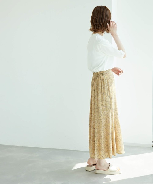 ROPE' PICNIC（ロペピクニック）の「小花柄マーメイドスカート（スカート・レディース・ホワイト/ブラック/イエロー・38/36）」の18枚目の写真