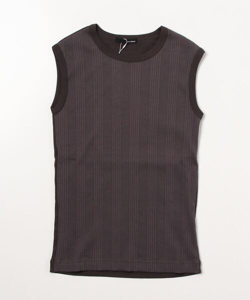 VENT BLANC ヴァンブラン スーパーストレッチランダムテレコノースリーブ カットソー インナー タンクトップ 無地 Tシャツ トップス Vent blanc:スーパーストレッチランダムテレコノースリーブ