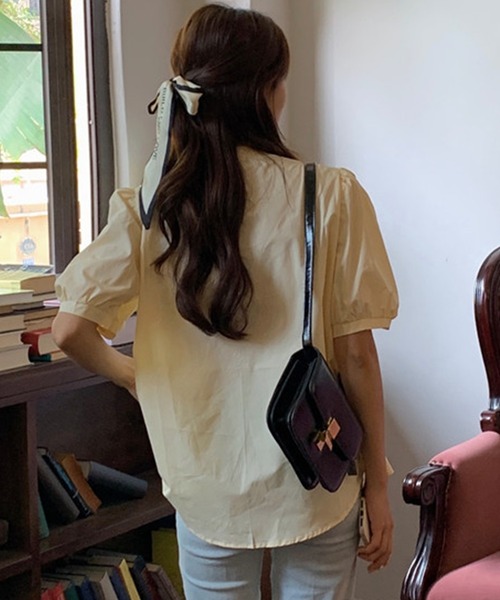 DAY CLOSET(デイ クローゼット)の「【ドラマ衣装提供】レディース パフスリーブピンタックコットンブラウス(シャツ/ブラウス・レディース・ライトブルー/クリーム/ホワイト・ONE SIZE)」の16枚目の写真