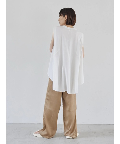 rem closet（レムクローゼット）の「切替えフレアノースリーブプルオーバー（Tシャツ/カットソー・レディース・ブラック/オフホワイト・FREE）」の16枚目の写真