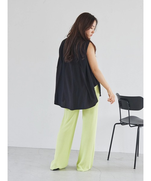 rem closet（レムクローゼット）の「切替えフレアノースリーブプルオーバー（Tシャツ/カットソー・レディース・ブラック/オフホワイト・FREE）」の15枚目の写真