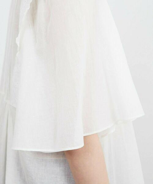 FRAPBOIS（フラボア）の「スカラップボイル ブラウス（シャツ/ブラウス・レディース・ホワイト/ブラック・1）」の7枚目の写真