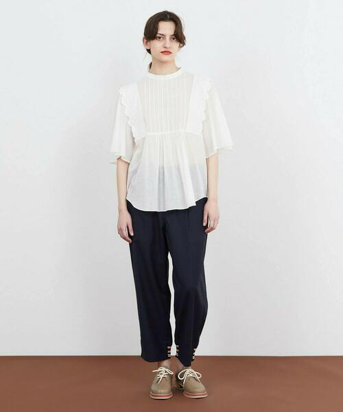 FRAPBOIS（フラボア）の「スカラップボイル ブラウス（シャツ/ブラウス・レディース・ホワイト/ブラック・1）」の13枚目の写真