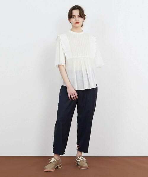 FRAPBOIS（フラボア）の「スカラップボイル ブラウス（シャツ/ブラウス・レディース・ホワイト/ブラック・1）」の14枚目の写真