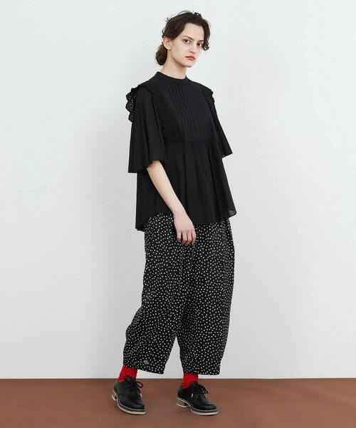 FRAPBOIS（フラボア）の「スカラップボイル ブラウス（シャツ/ブラウス・レディース・ホワイト/ブラック・1）」の22枚目の写真