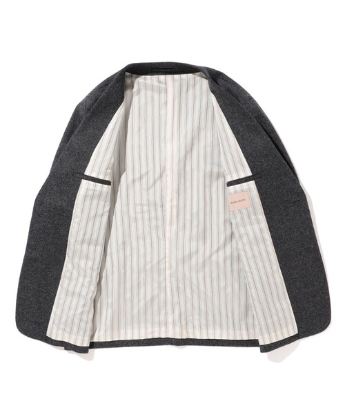 BEAMS LIGHTS / 尾州ウール ノーカラージャケット メンズ BEAMS LIGHTS（ビームスライツ）の「BEAMS LIGHTS / 尾州ウール