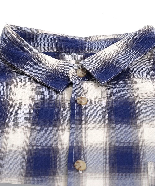 Revo.（レボ）の「PR【REVO.】LOOSEシルエットCHECK LS SHIRT/ルーズシルエット オンブレーチェックシャツ長袖（シャツ/ブラウス・メンズ・ブラック/ネイビー/グレー・MEDIUM/LARGE）」の18枚目の写真