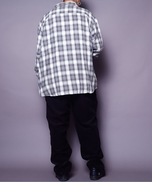 Revo.（レボ）の「PR【REVO.】LOOSEシルエットCHECK LS SHIRT/ルーズシルエット オンブレーチェックシャツ長袖（シャツ/ブラウス・メンズ・ブラック/ネイビー/グレー・MEDIUM/LARGE）」の12枚目の写真
