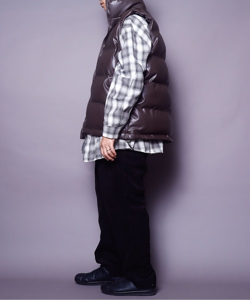 Revo.（レボ）の「PR【REVO.】LOOSEシルエットCHECK LS SHIRT/ルーズシルエット オンブレーチェックシャツ長袖（シャツ/ブラウス・メンズ・ブラック/ネイビー/グレー・MEDIUM/LARGE）」の9枚目の写真