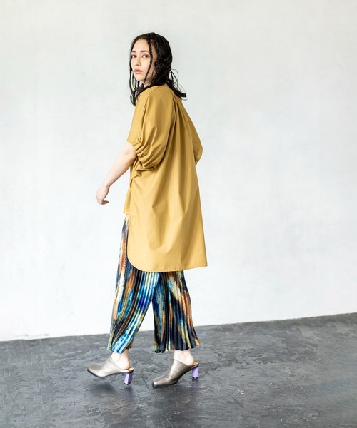 OSMOSIS（オズモーシス）の「プリントプリーツパンツ（その他パンツ・レディース・ブルー/グリーン/キャメル・ONE SIZE）」の9枚目の写真