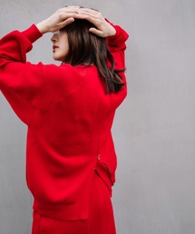 Munich | ダブルフェイスニットバックジッププルオーバー(ニット/セーター)