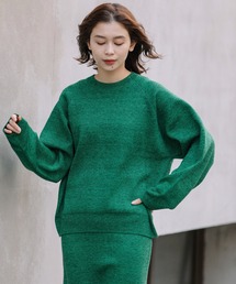 Munich | ダブルフェイスニットバックジッププルオーバー(ニット/セーター)