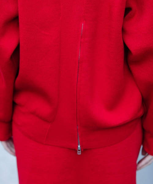 Munich（ミューニック）の「ダブルフェイスニットバックジッププルオーバー（ニット/セーター・レディース・レッド/ダークベージュ/グリーン/ブラック・FREE）」の15枚目の写真