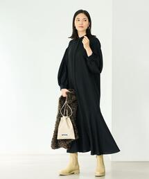 green label relaxing | マーメイド バンドカラー シャツ ワンピース(ワンピース)