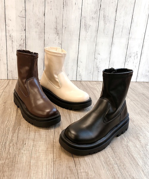 Noubel Voug Relax（ヌーベルヴォーグリラックス）の「トラックソールストレッチブーツ（ブーツ・レディース・アイボリー/ブラック/ダークブラウン・3L/M/LL/S/L）」の15枚目の写真