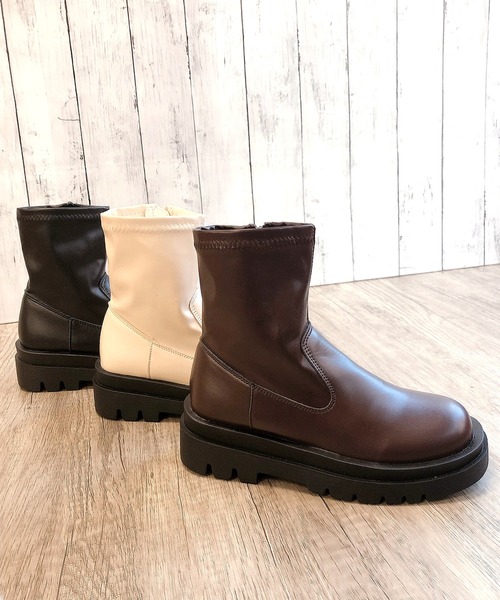 Noubel Voug Relax（ヌーベルヴォーグリラックス）の「トラックソールストレッチブーツ（ブーツ・レディース・アイボリー/ブラック/ダークブラウン・3L/M/LL/S/L）」の11枚目の写真