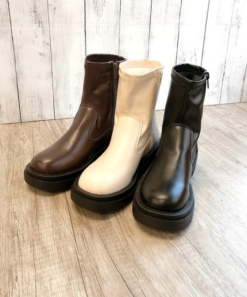 Noubel Voug Relax（ヌーベルヴォーグリラックス）の「トラックソールストレッチブーツ（ブーツ・レディース・アイボリー/ブラック/ダークブラウン・3L/M/LL/S/L）」の9枚目の写真