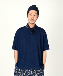 極美品✨ 45R フォーティファイブアール デコボコ天竺の908馬Tシャツ 藍染 45R（フォーティファイブアール）の「でこぼこ天竺の908馬