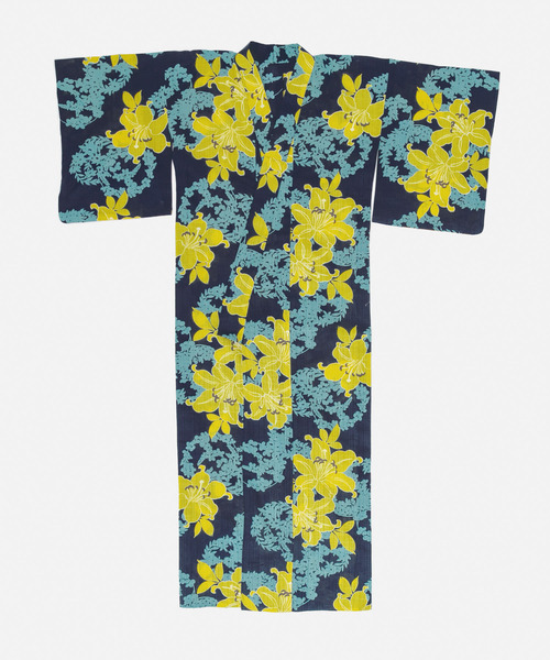 URBAN RESEARCH ROSSO WOMEN（アーバンリサーチ　ロッソ）の「綿麻ゆかた 百合（浴衣・レディース・ブルー系その他・FREE）」の5枚目の写真