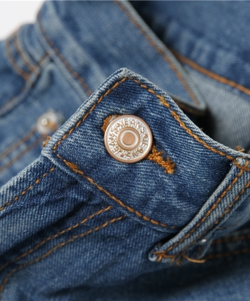 WEGO（ウィゴー）の「WEGO/ デニムフリンジショートパンツ（デニムパンツ・レディース・インディゴブルー/ライトインディゴブルー・MEDIUM/LARGE）」の12枚目の写真