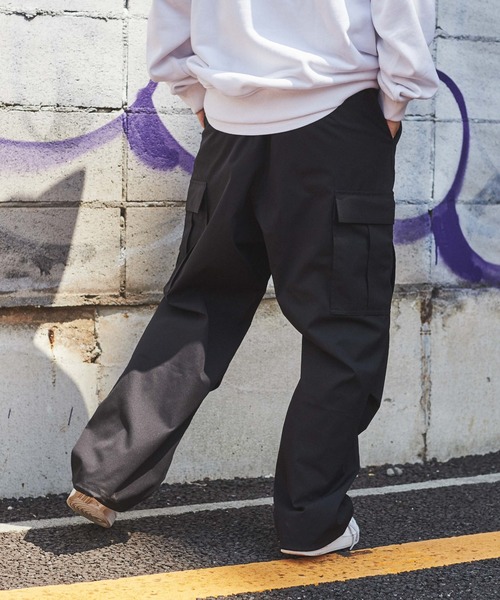 WEGO(ウィゴー)の「WEGO/【セットアップ対応商品】SOLOTEX カーゴパンツ(カーゴパンツ・メンズ・ブラック・MEDIUM/LARGE)」の14枚目の写真