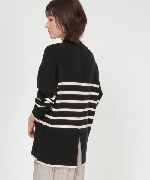 ikka（イッカ）の「【親子コーデ】バックスリットボーダーニットプルオーバー（ニット/セーター・レディース・ブラック/レッド/オフホワイト/グリーン・S/M/L）」の18枚目の写真