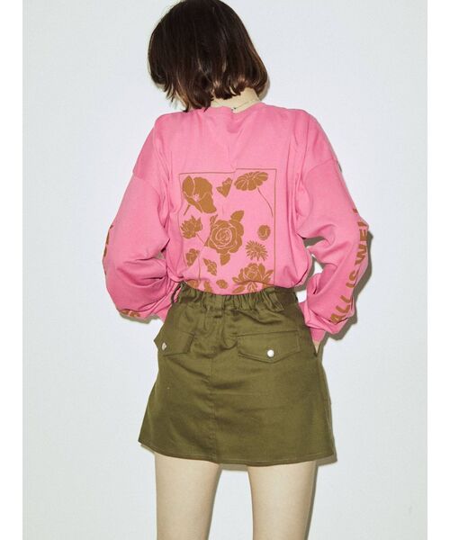 jouetie（ジュエティ）の「ミニロゴロンT（Tシャツ/カットソー・レディース・オフホワイト/ブラック/ピンク・MEDIUM）」の3枚目の写真