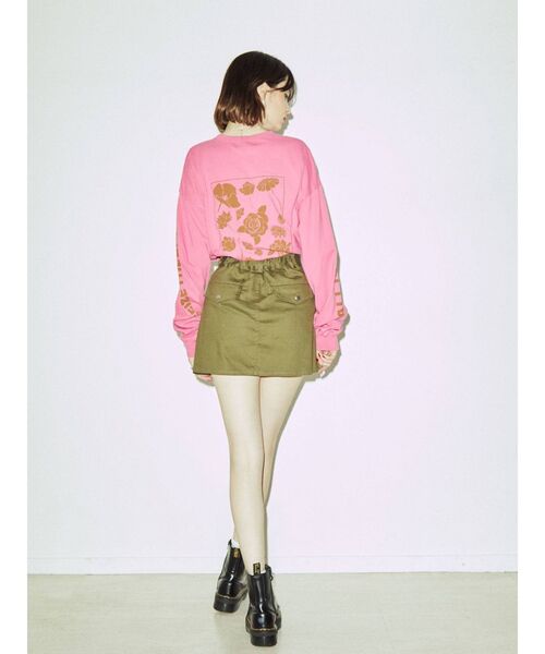 jouetie（ジュエティ）の「ミニロゴロンT（Tシャツ/カットソー・レディース・オフホワイト/ブラック/ピンク・MEDIUM）」の11枚目の写真