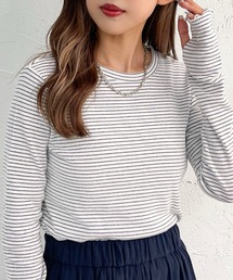 apres jour mignon | ボーダークルーネックT【ZOZOTOWN限定アイテム】(Tシャツ/カットソー)