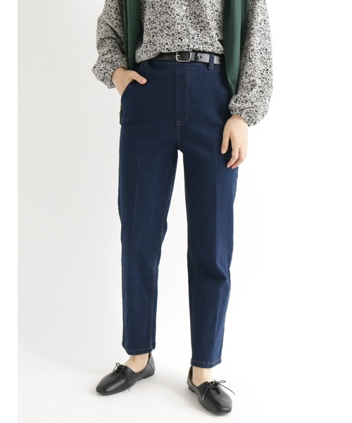 Samansa Mos2 blue（サマンサモスモスブルー）の「【ECO DENIM】ストレッチスリムテーパードパンツ（デニムパンツ・レディース・ブラック/ネイビー/ブルー・ﾌﾘ-）」の16枚目の写真