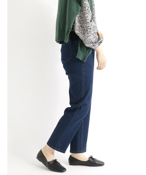 Samansa Mos2 blue（サマンサモスモスブルー）の「【ECO DENIM】ストレッチスリムテーパードパンツ（デニムパンツ・レディース・ブラック/ネイビー/ブルー・ﾌﾘ-）」の18枚目の写真