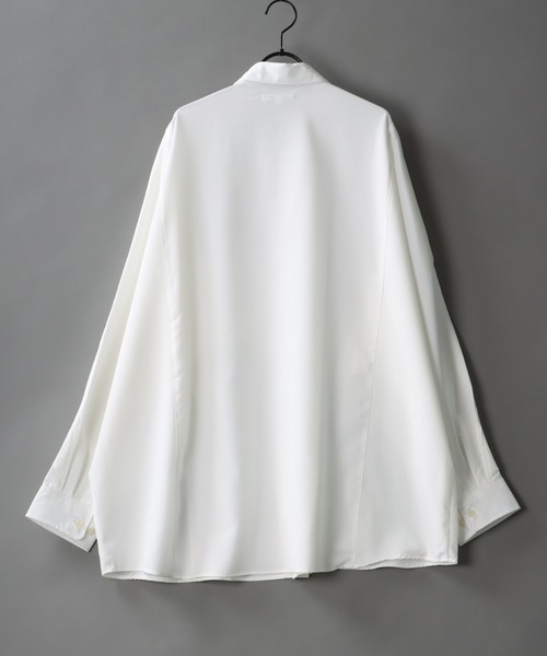 SITRY（シトリー）の「Oversize Drop shoulder dolman sleeve Shirt/オーバーサイズ ドロップショルダー ドルマンスリーブ シャツ（シャツ/ブラウス・メンズ・チャコールグレー/ブラック/オフホワイト・M/L）」の8枚目の写真