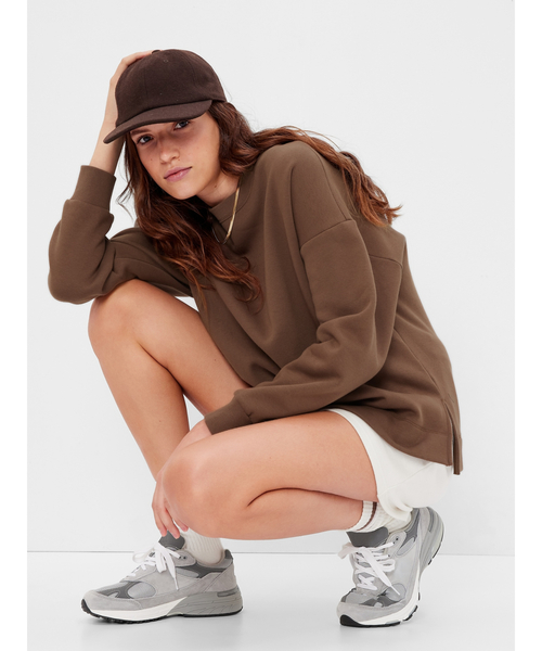 GAP（ギャップ）の「ヴィンテージ ソフトオーバーサイズ スウェット・トレーナー（スウェット・レディース・ブラック/ベージュ/カーキ/ブラウン・S/XXS/L/M/XL/XS）」の6枚目の写真